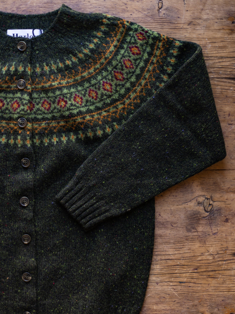 Harley of Scotland ~ Ladies Glenugie Nep Fairisle Cardi