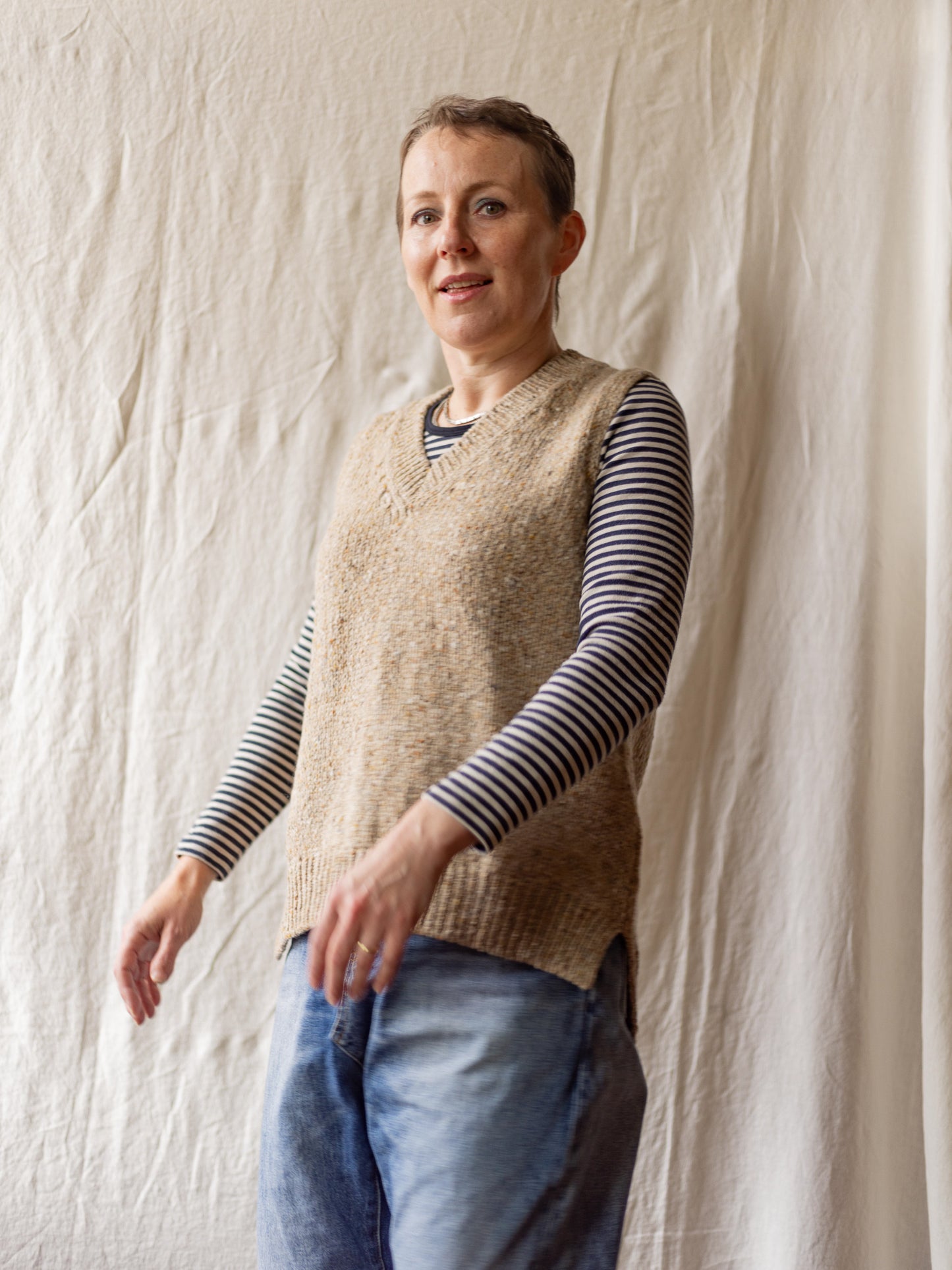 Fisherman Out of Ireland ~ Ladies V Neck Vest Slipover