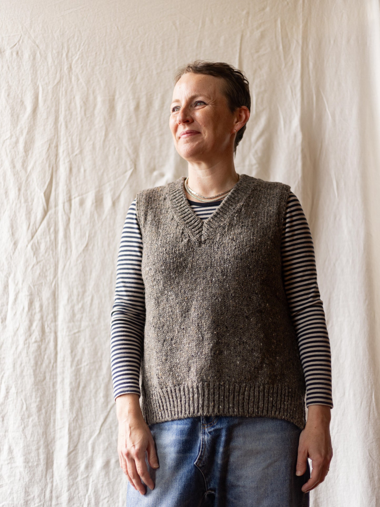 Fisherman Out of Ireland ~ Ladies V Neck Vest Slipover
