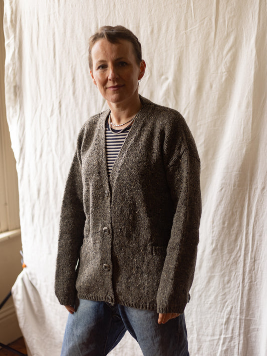 Fisherman Out of Ireland ~ Ladies Donegal Slouchy V Neck Cardigan