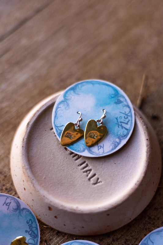 Flick Pope ~ Flick Hanging Heart Earrings