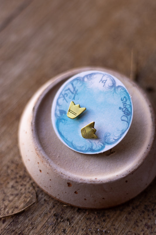 Flick Pope ~ Crown Studs