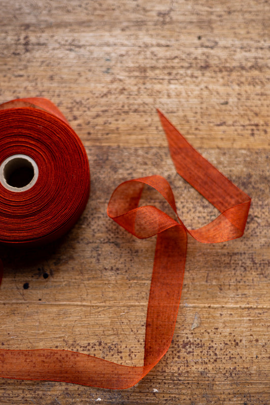 Organza Ribbon ~ Burnt Orange