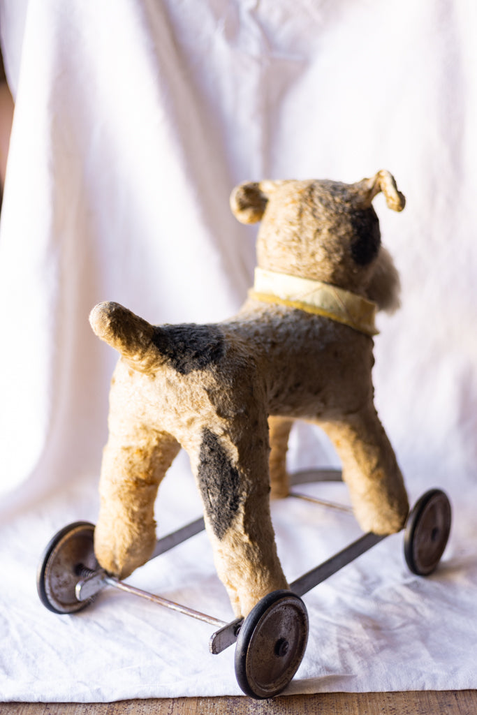 Vintage Dog on Wheels toy