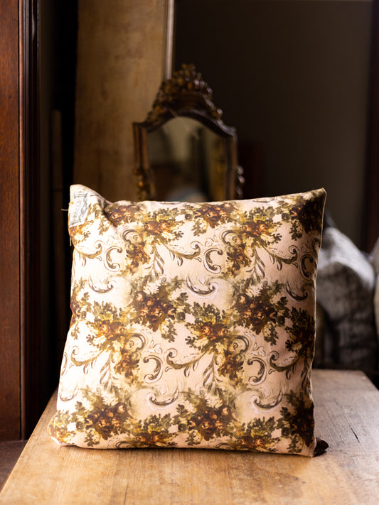 Printed Double Sided Velveteen Cushion ~ Oak