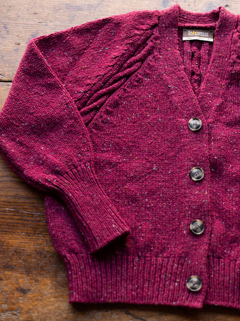 Fisherman Out of Ireland ~ Ladies Raglan Cardigan with Cable Details