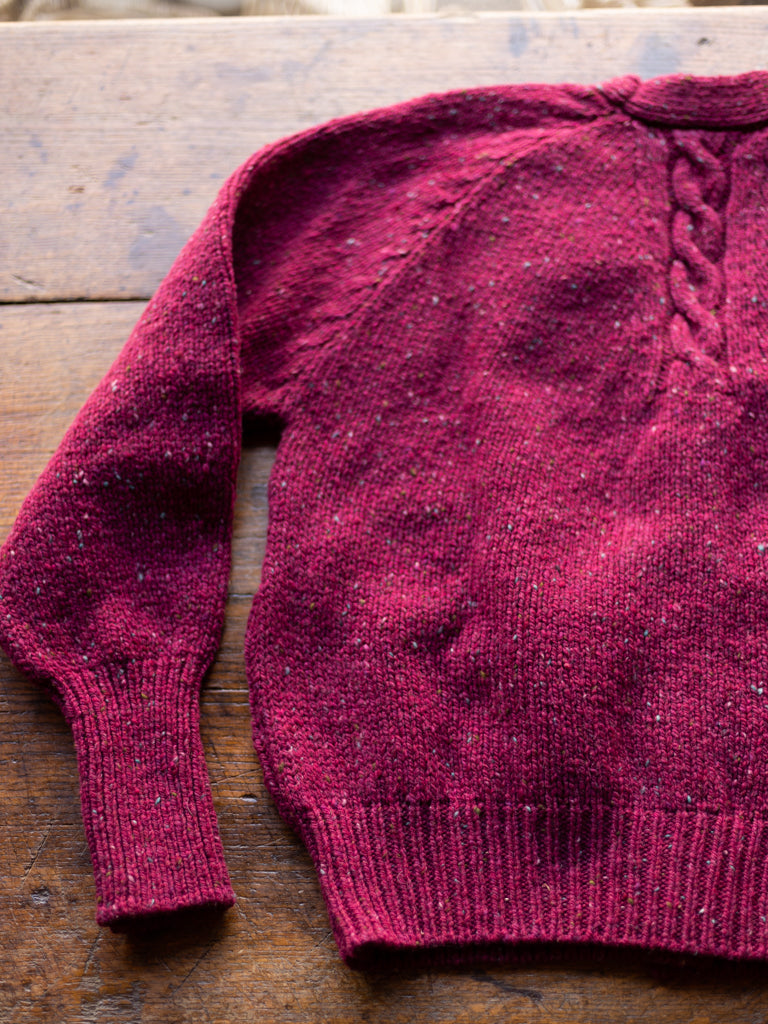 Fisherman Out of Ireland ~ Ladies Raglan Cardigan with Cable Details