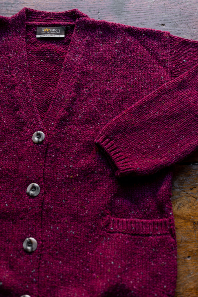 Fisherman Donegal Slouchy V Neck Cardigan