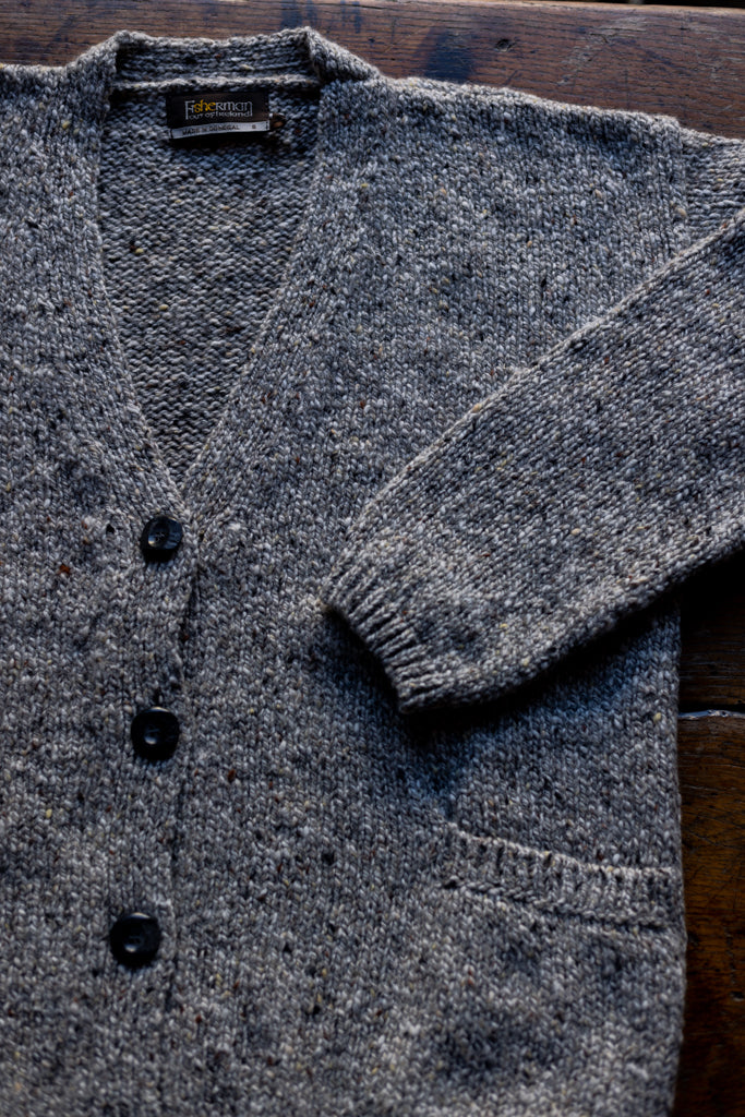 Fisherman Donegal Slouchy V Neck Cardigan