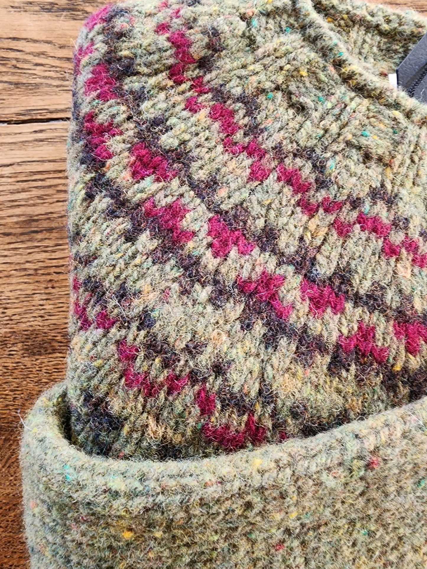 Harley of Scotland ~ Ladies Glenugie Nep Fairisle Chunky Crew
