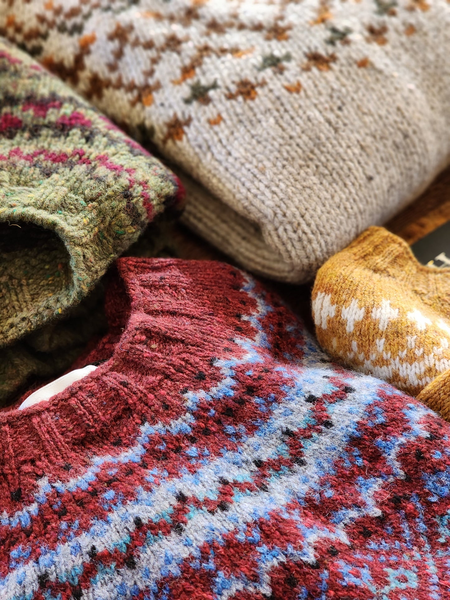 Harley Ladies Donegal Glenugie Nep Fairisle Crew Jumper