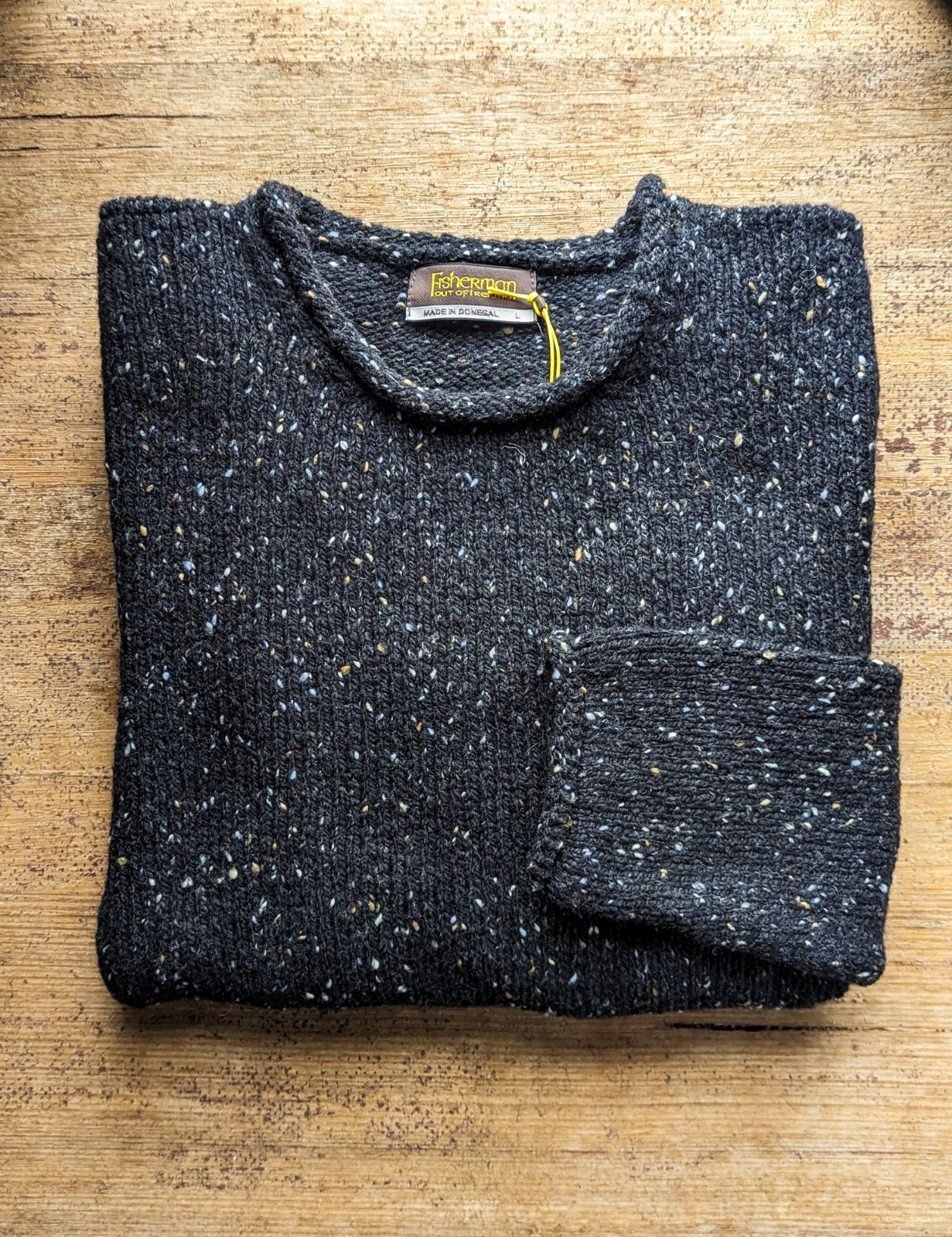 Fisherman Out of Ireland ~ Mens Donegal Rolled Edge Crew
