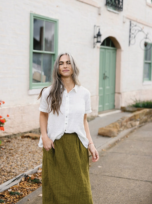 Metta ~ Cliff Shirt Light Linen