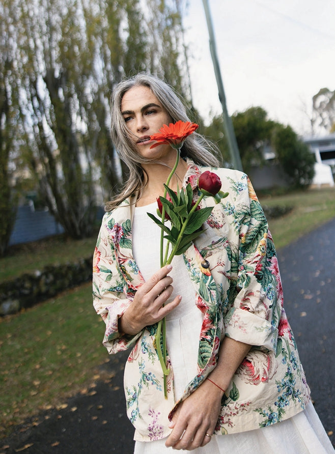 Metta ~ Dominique Blazer Bouquet Print