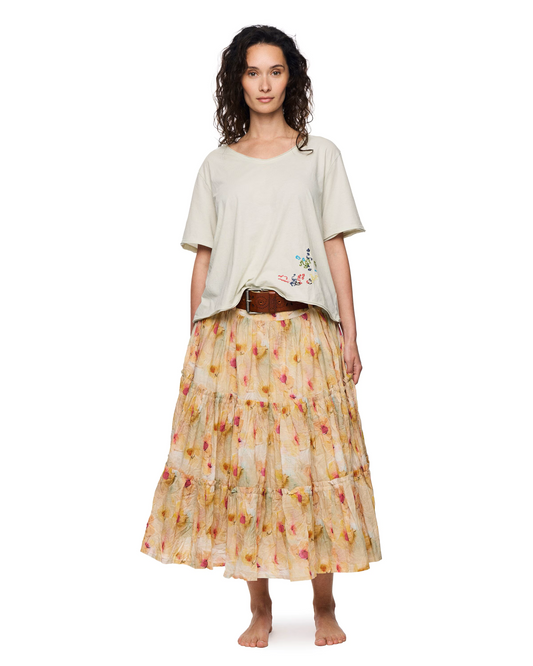 Ewa I Walla Gudrun Flounced Floral Skirt
