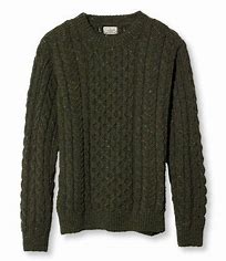 Fisherman Classic Mens Aran Crew Neck Sweater