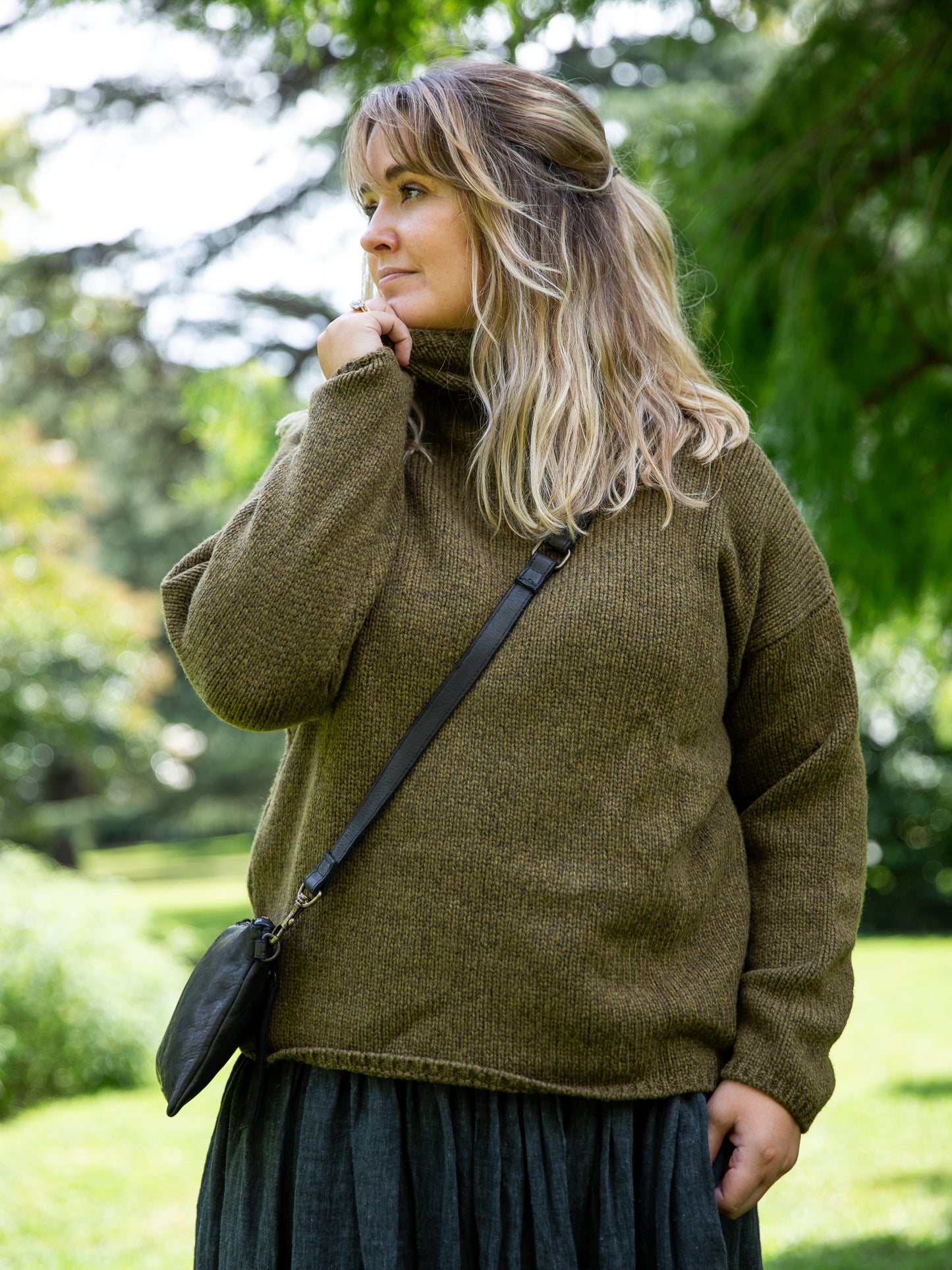 Fisherman out of Ireland Ladies Funnel Neck Sweater