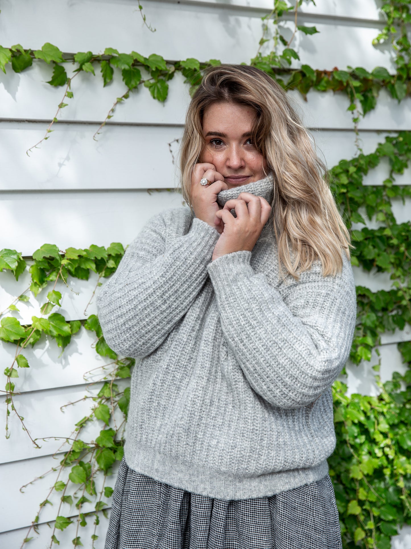Fisherman Out of Ireland ~ Ladies Boxy Ribbed Polo Neck Sweater