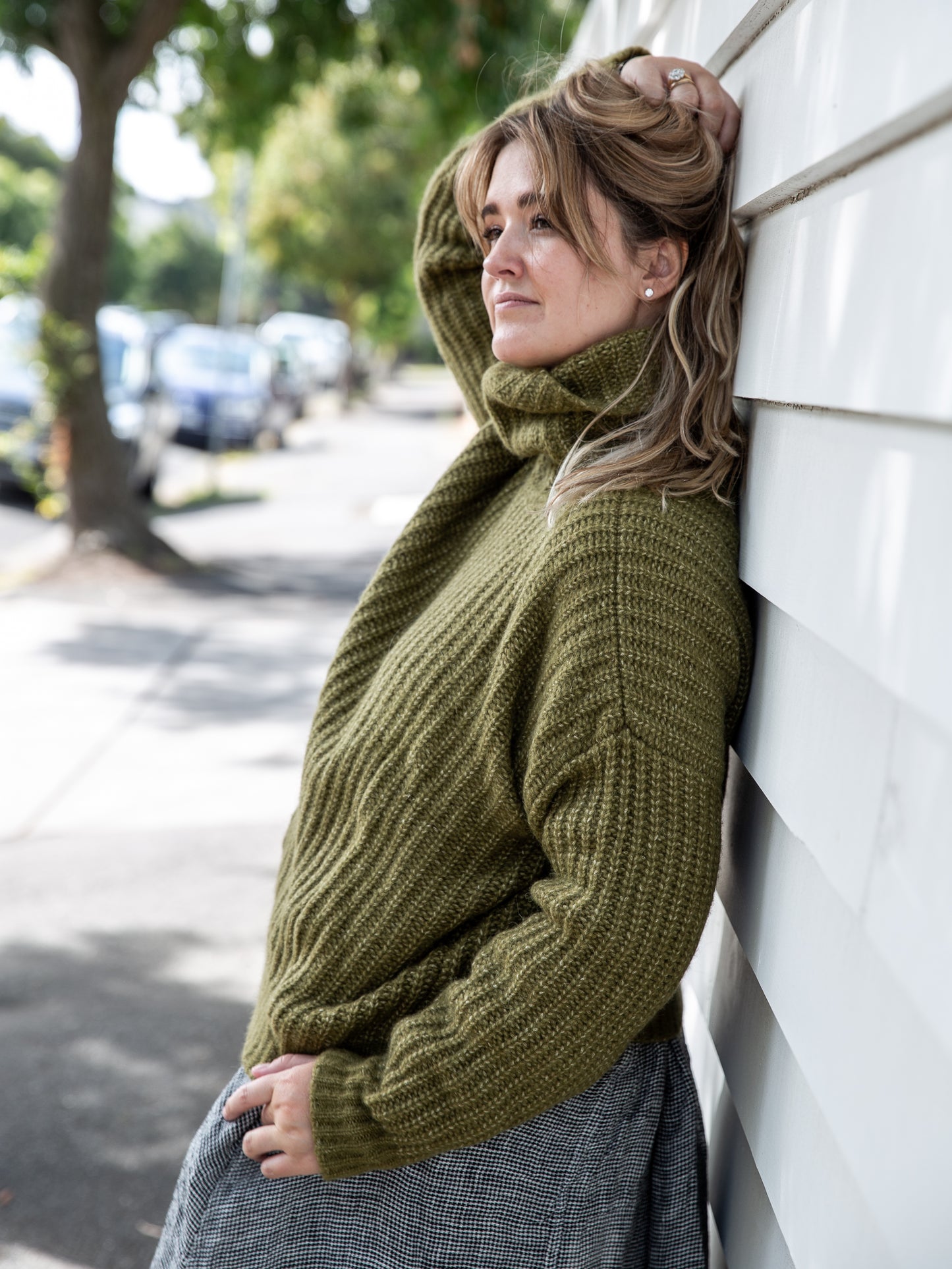 Fisherman Out of Ireland ~ Ladies Boxy Ribbed Polo Neck Sweater