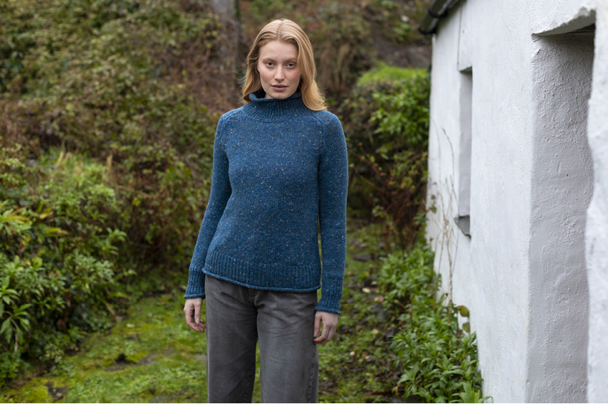 Fisherman Out of Ireland ~ Ladies Saddle Neck Sweater