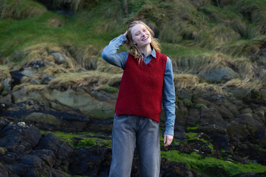 Fisherman Out of Ireland ~ Ladies V Neck Vest Slipover