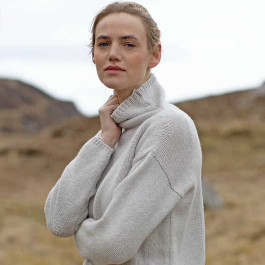 Fisherman Out of Ireland ~ Ladies Funnel Neck Sweater