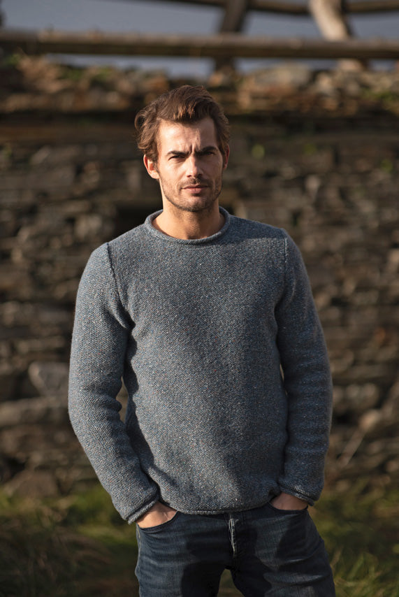 Fisherman Out of Ireland ~ Mens Donegal Rolled Edge Crew