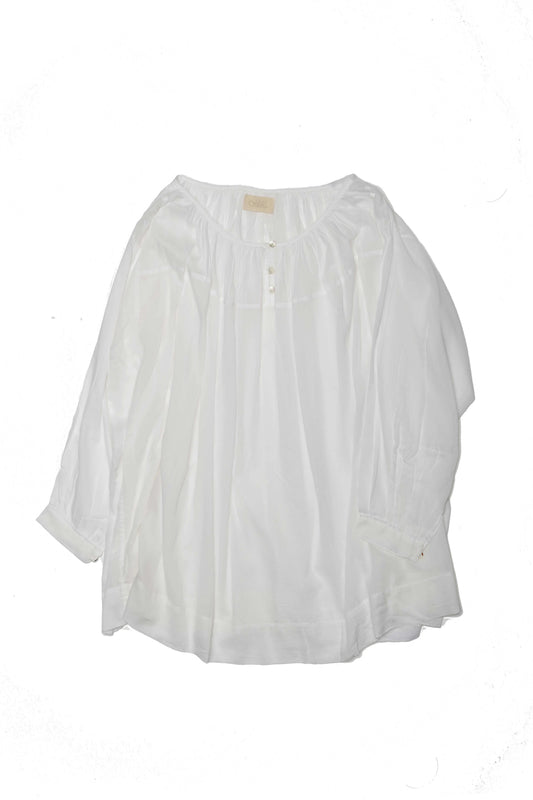 Metta Gabrielle Gathered Blouse ~ Cotton Voile