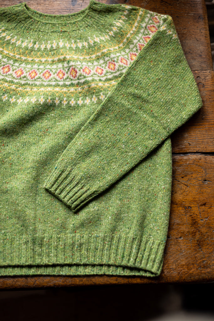 Harley Ladies Glenugie Nep Fairisle Yoke Sweater