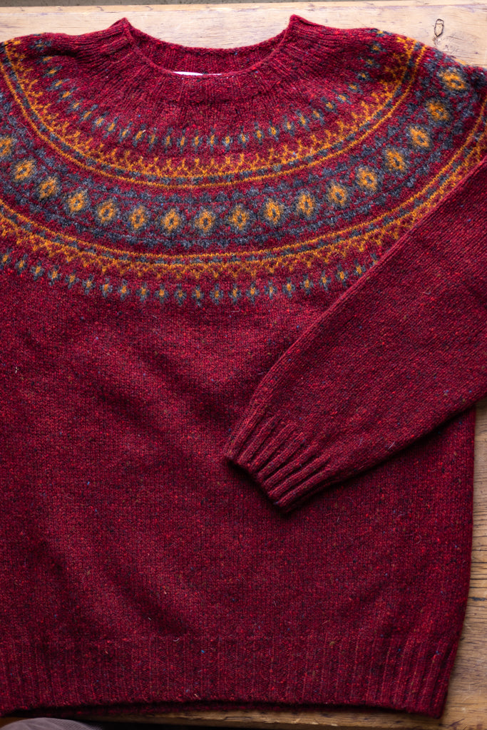 Harley Ladies Glenugie Nep Fairisle Yoke Sweater