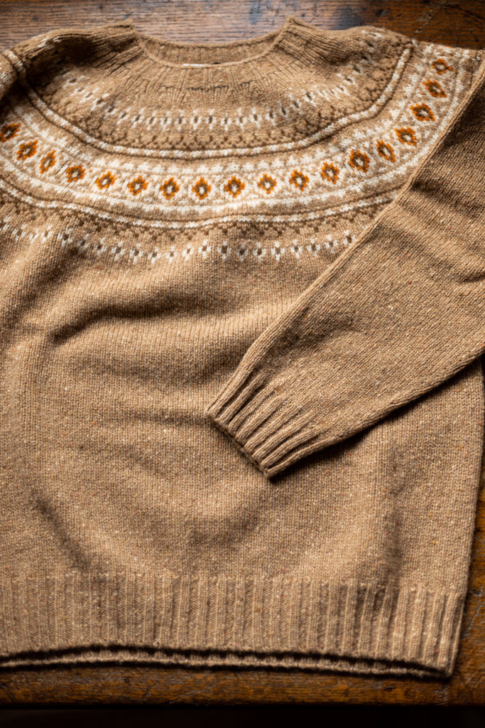 Harley Ladies Glenugie Nep Fairisle Yoke Sweater