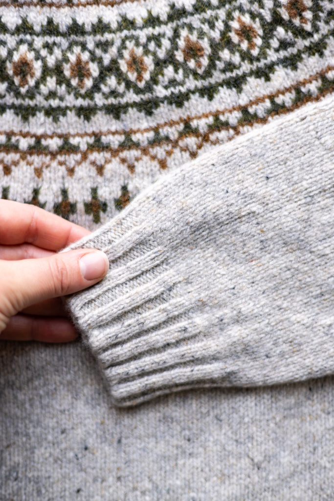 Harley of Scotland ~ Ladies Glenugie Nep Fairisle Crew