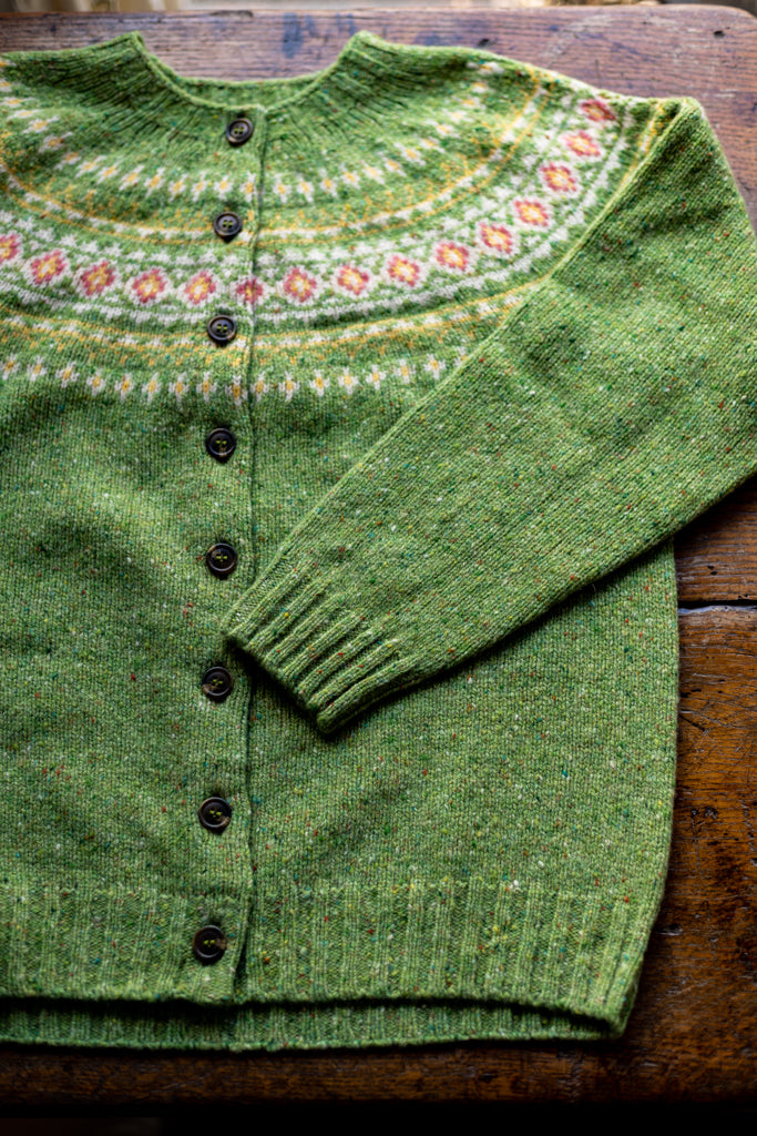 Harley of Scotland ~ Ladies Glenugie Nep Fairisle Cardi