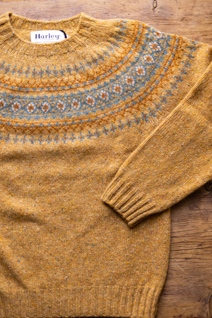 Harley Ladies Glenugie Nep Fairisle Yoke Sweater