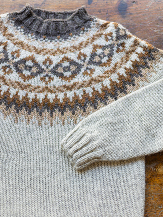 Harley of Scotland ~ Mens British Wool Fairisle Crew