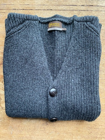 Fisherman Wool Rib Vest with Buttons