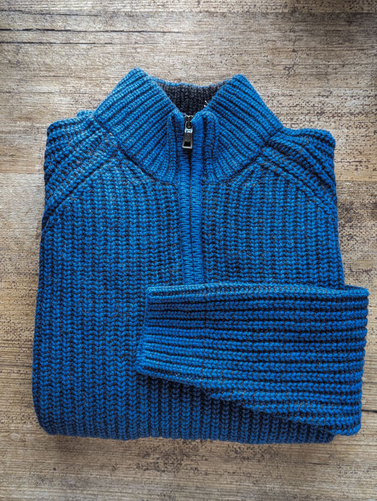 Fisherman Out of Ireland ~ Mens Chunky Rib Zip Neck Sweater