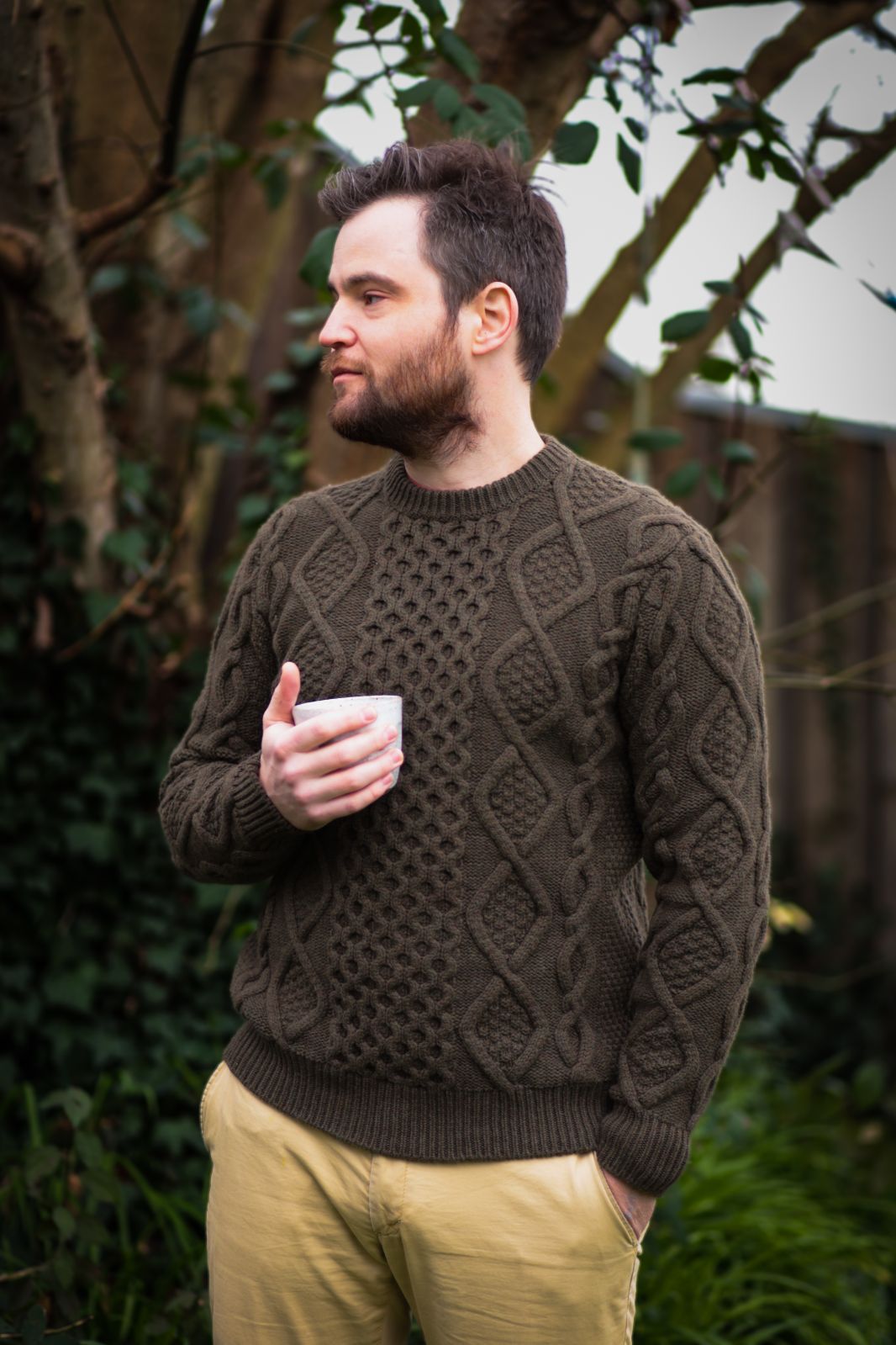 Fisherman Out of Ireland ~ Mens Classic Aran Crew