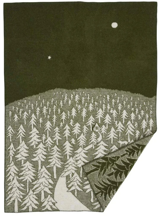 Klippan House in the Forest Blanket ~ Green