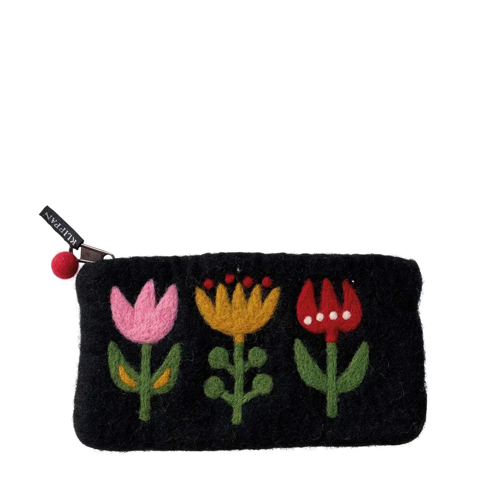 Swedish Hand Felted Zip Purse