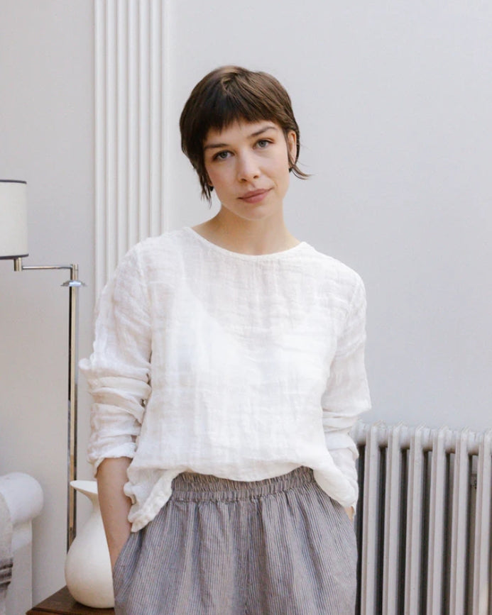 Metta Lilly Top ~ Light Linen Gauze