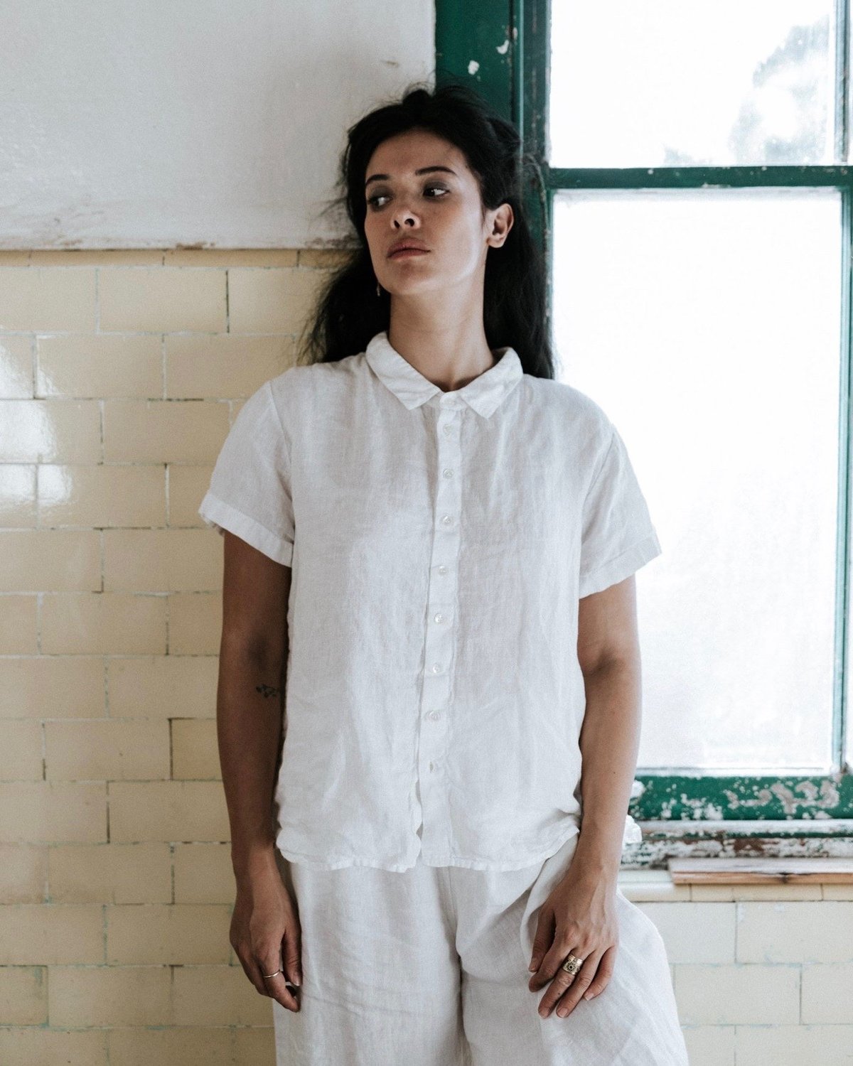 Metta ~ Cliff Shirt Light Linen