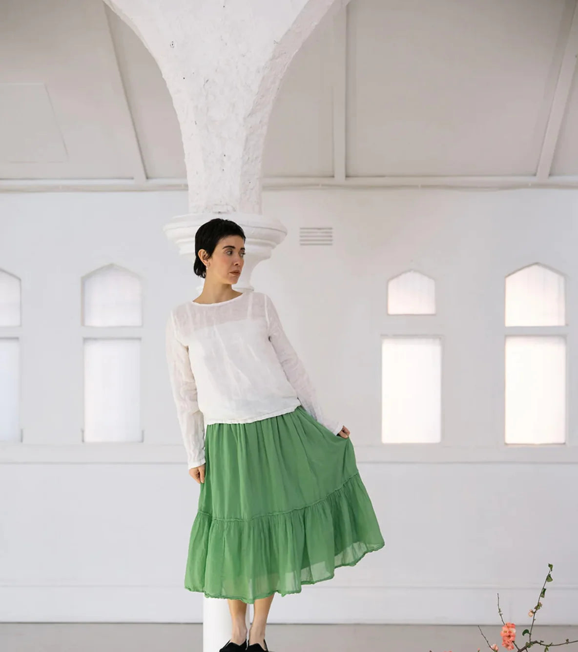Metta Lilly Top ~ Light Linen Gauze