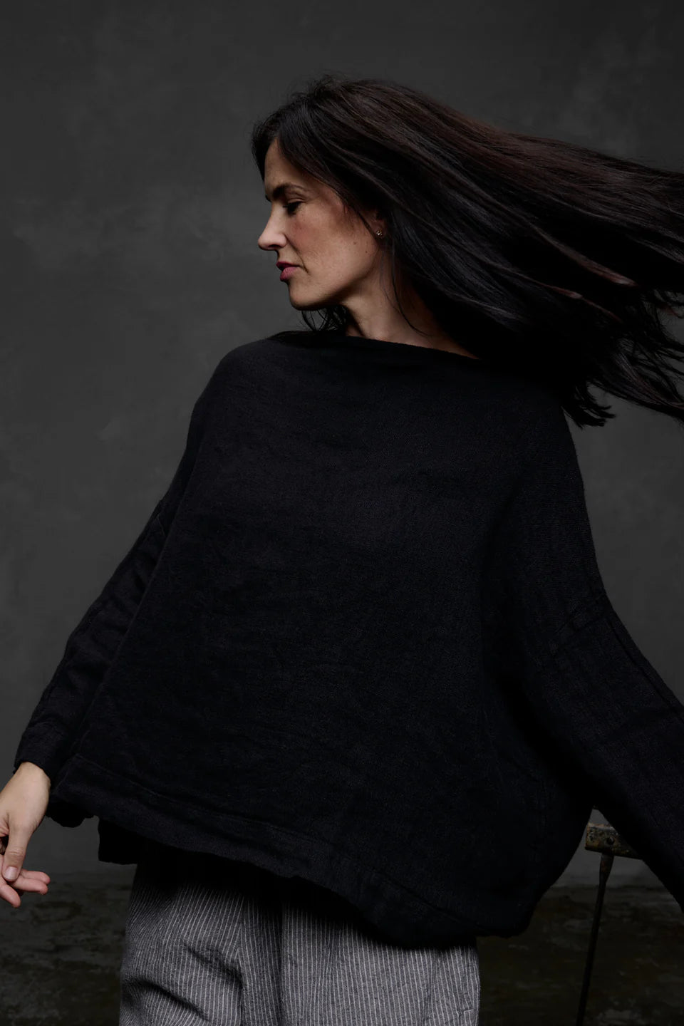 Metta Sailor Boxy Top ~ Gauze Linen