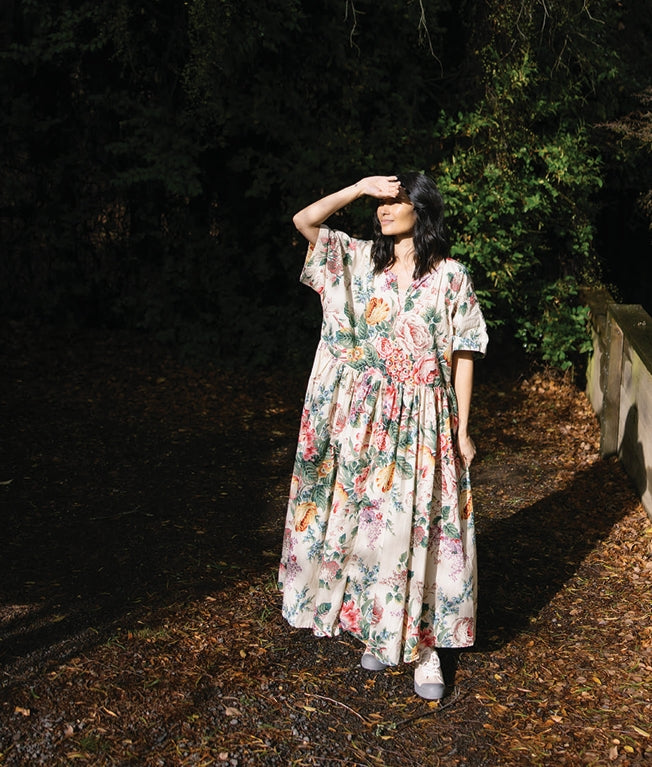 Metta ~ Paloma Dress in Bouquet Cottin Poplin