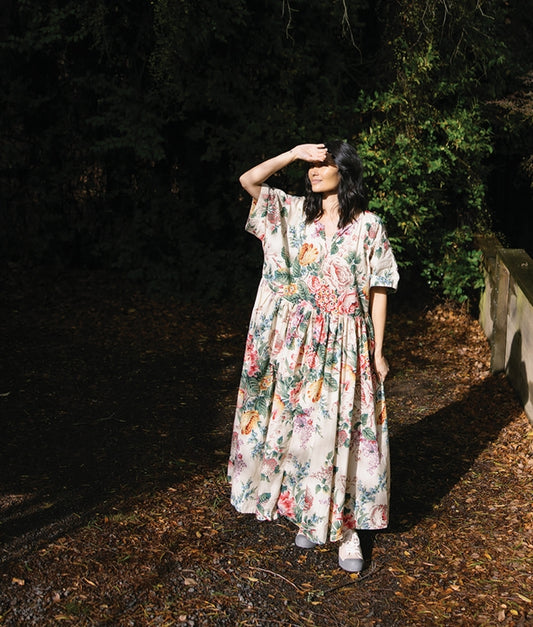 Metta ~ Paloma Dress in Bouquet Cottin Poplin