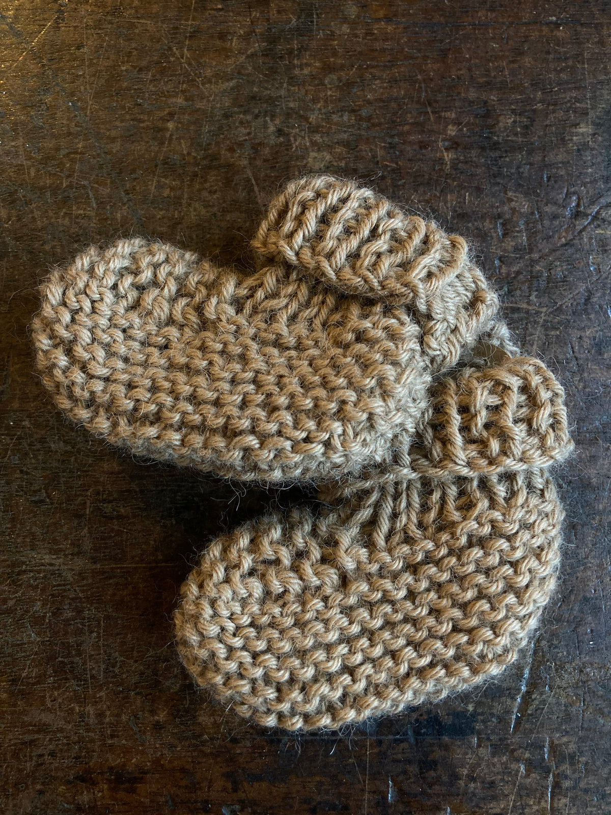 Hand Knitted Alpaca Baby Beanies and Booties