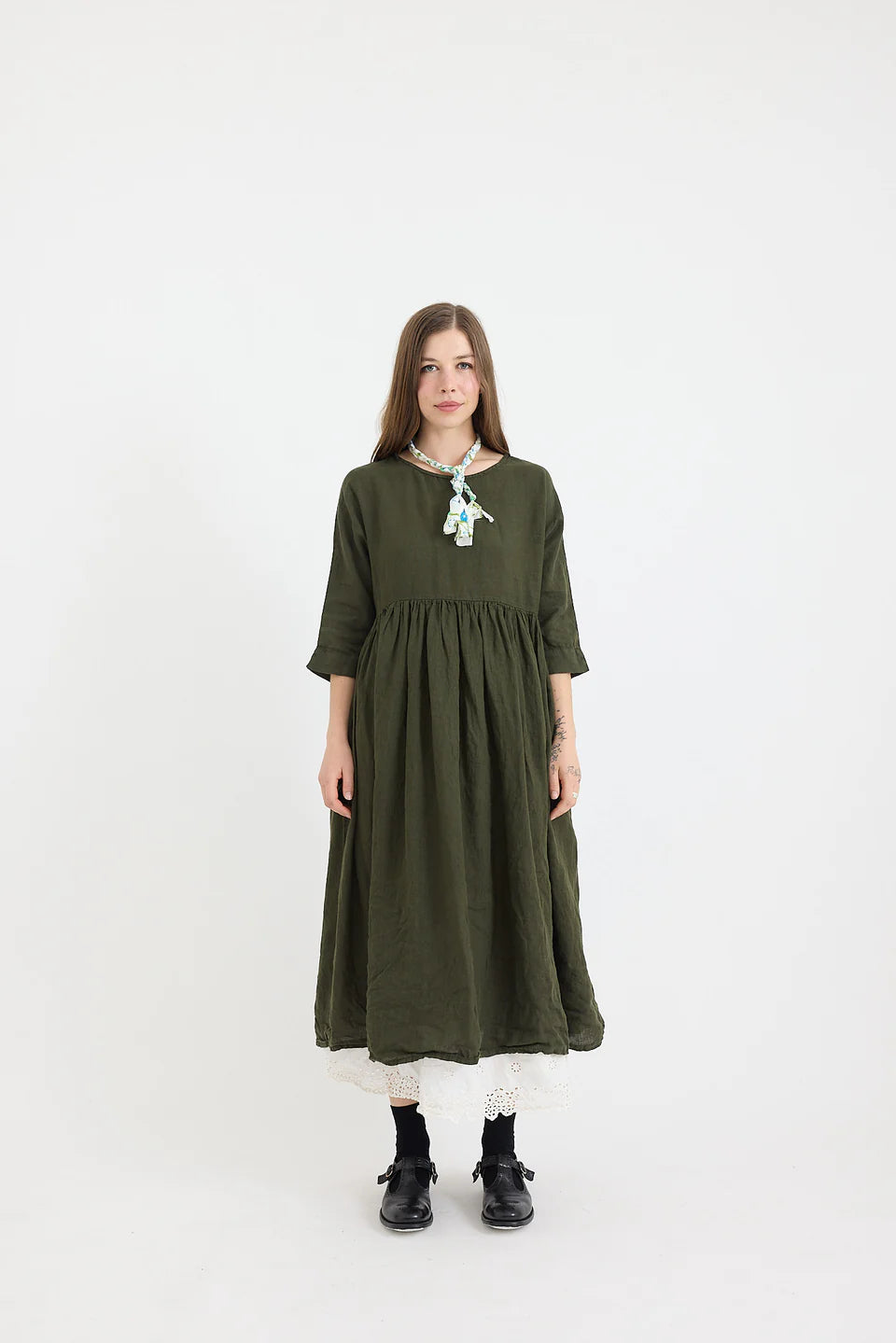 Metta Picnic Dress ~ Light Linen