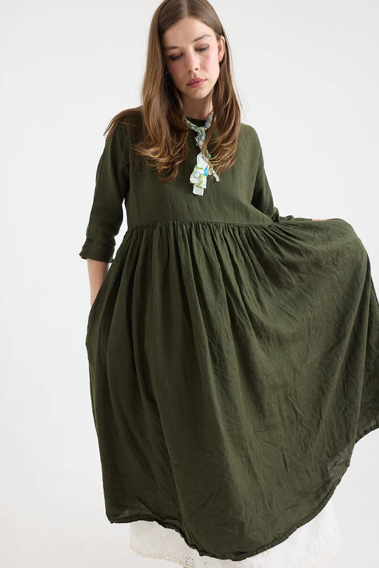 Metta Picnic Dress ~ Light Linen
