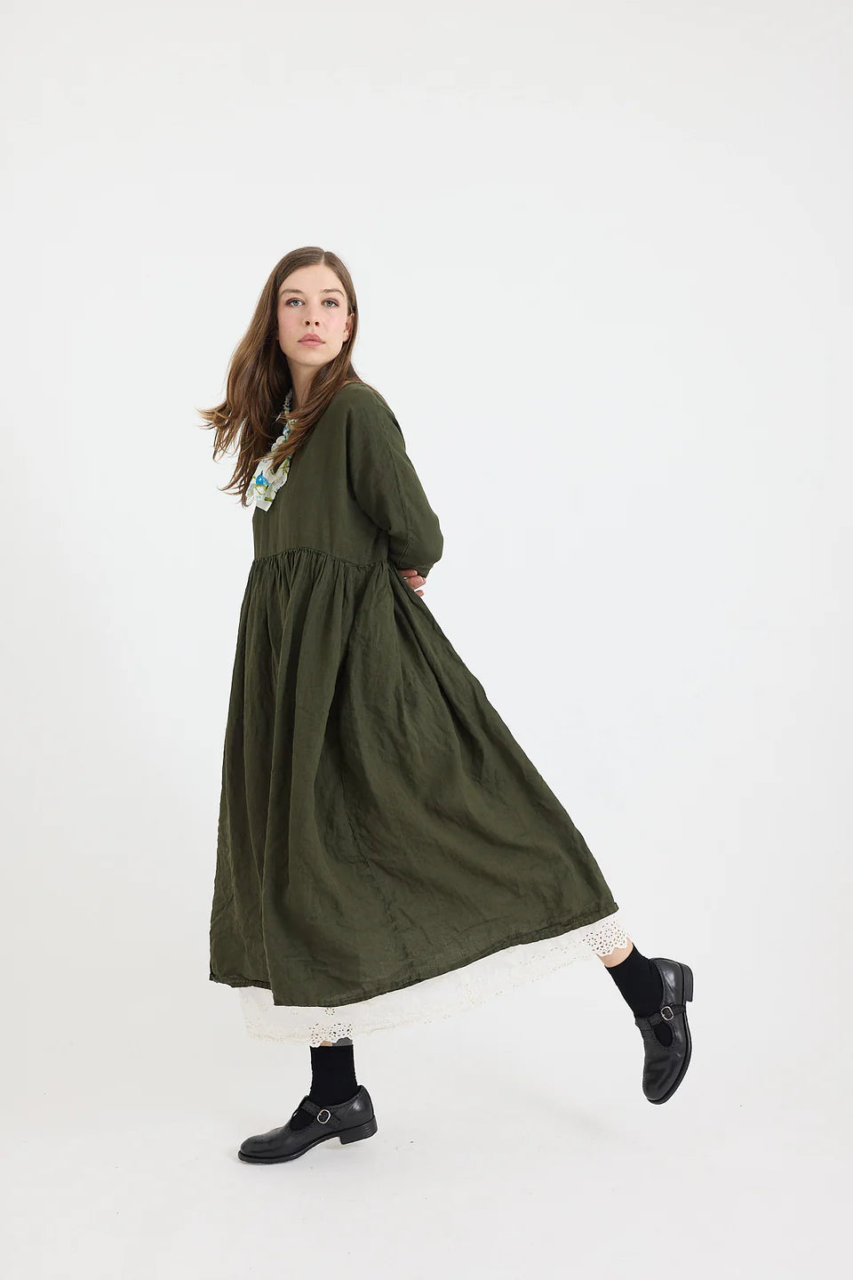 Metta Picnic Dress ~ Light Linen